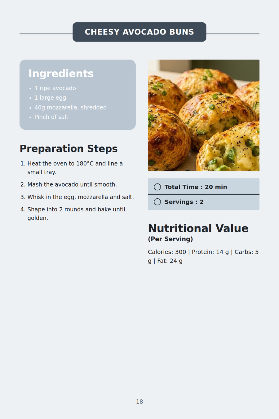 A typical free recipe page